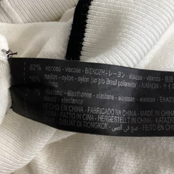 Zara Knit White Black Turtleneck Sleeveless Pullover Sweater Vest Top Size S - Picture 5 of 5